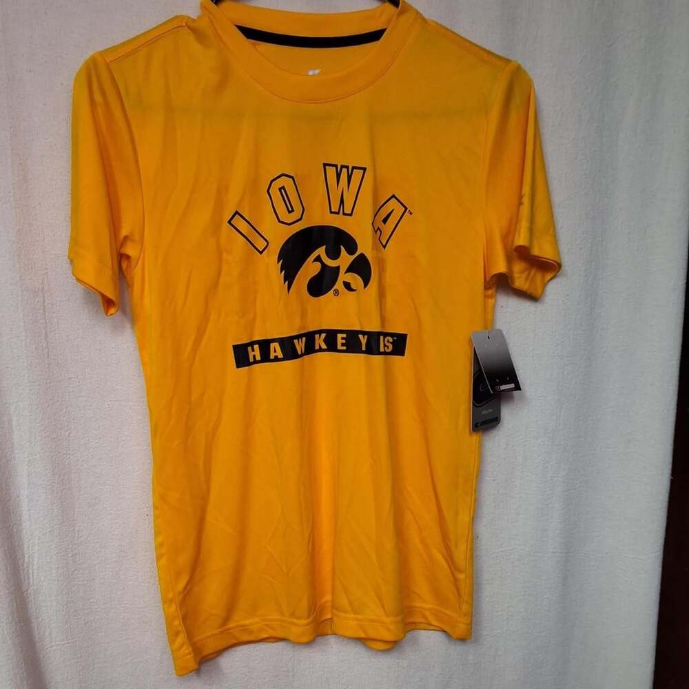 Colosseum Iowa Hawkeyes Youth T-Shirt Size M 12-14 Yellow